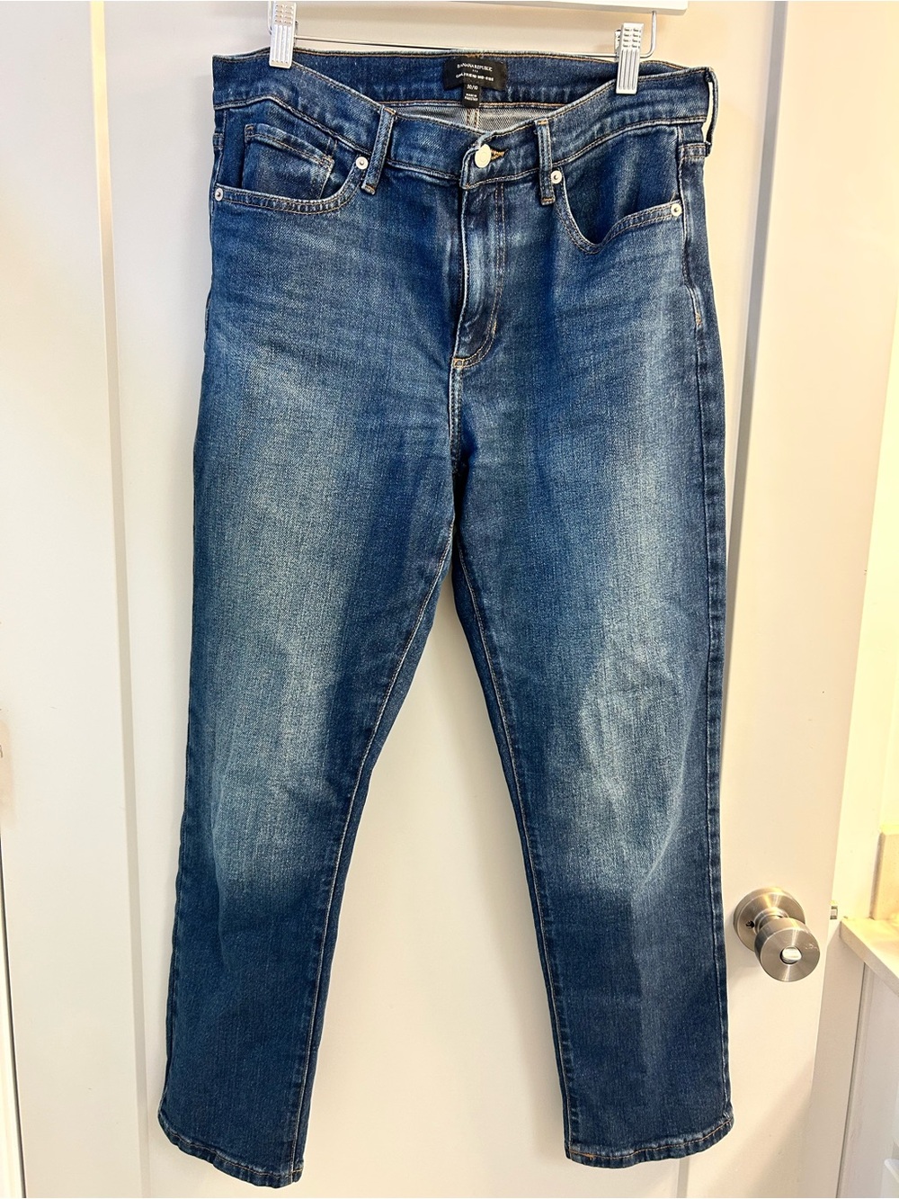Banana Republic Blue Denim Girlfriend Mid-Rise Jeans